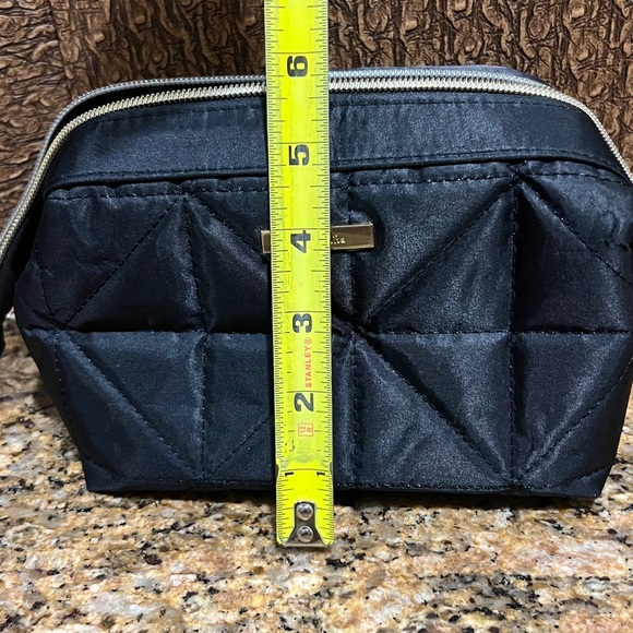 Modella Black Quilted Makeup Bag - Picture 10 of 11